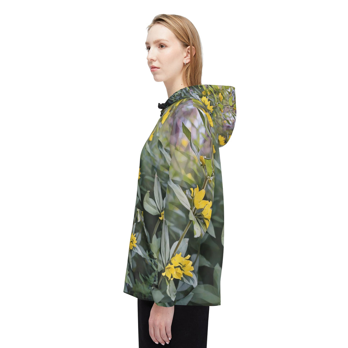 Windbreaker Jacket - Poly Art - Flower of Lysimachia