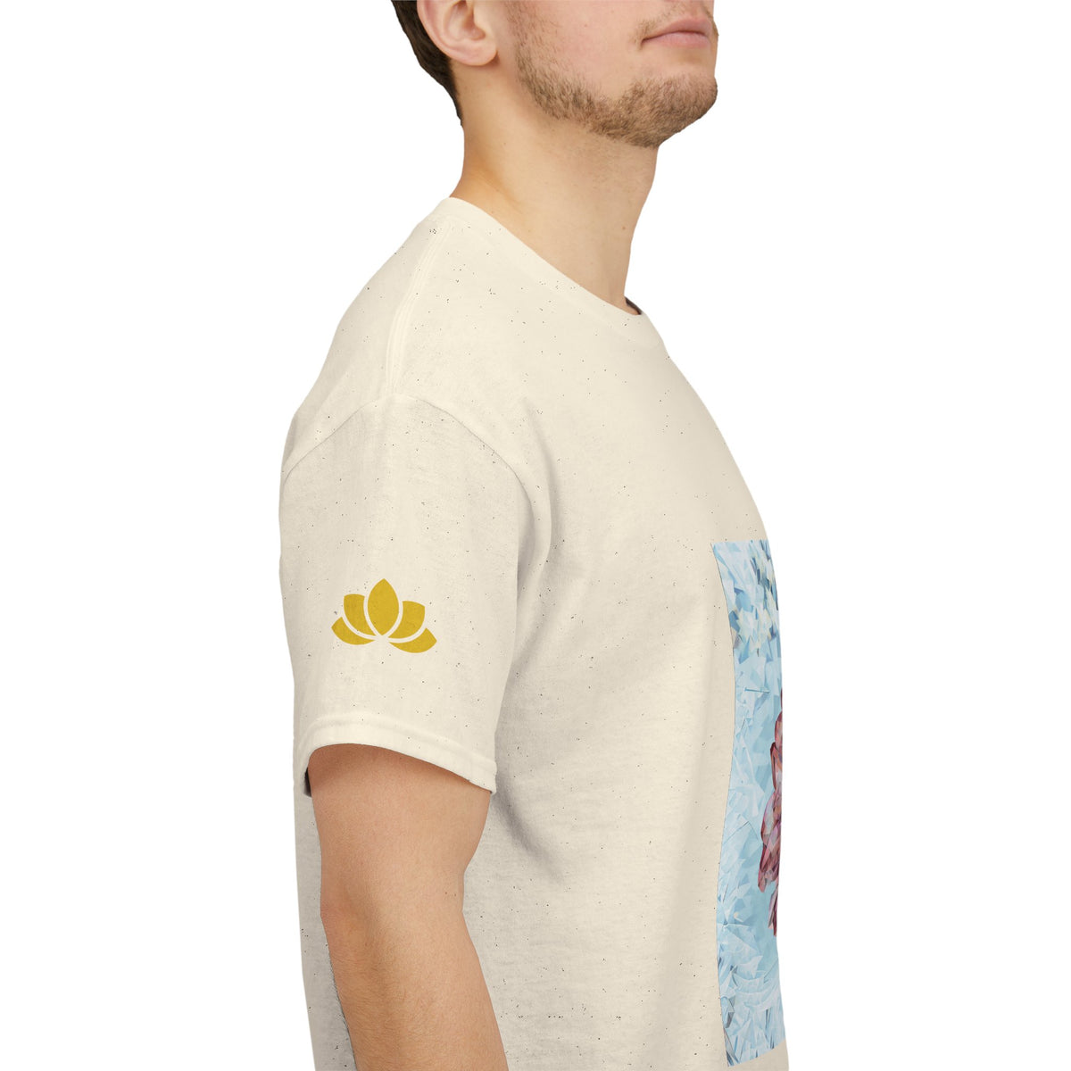 Unisex Heavy Cotton Tee - Poly Art - Flower of Dahlia (Variant 2)