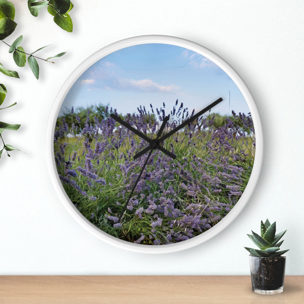 Wall Clock - Flower of Lavender (Variant 1)