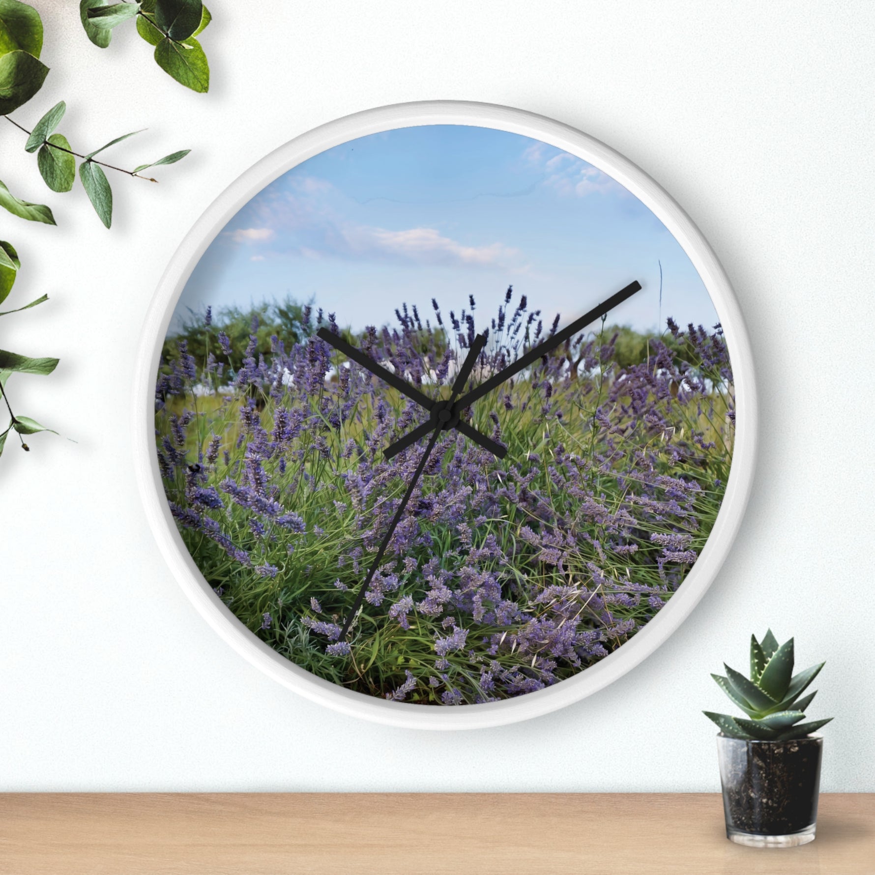 Wall Clock - Flower of Lavender (Variant 1)