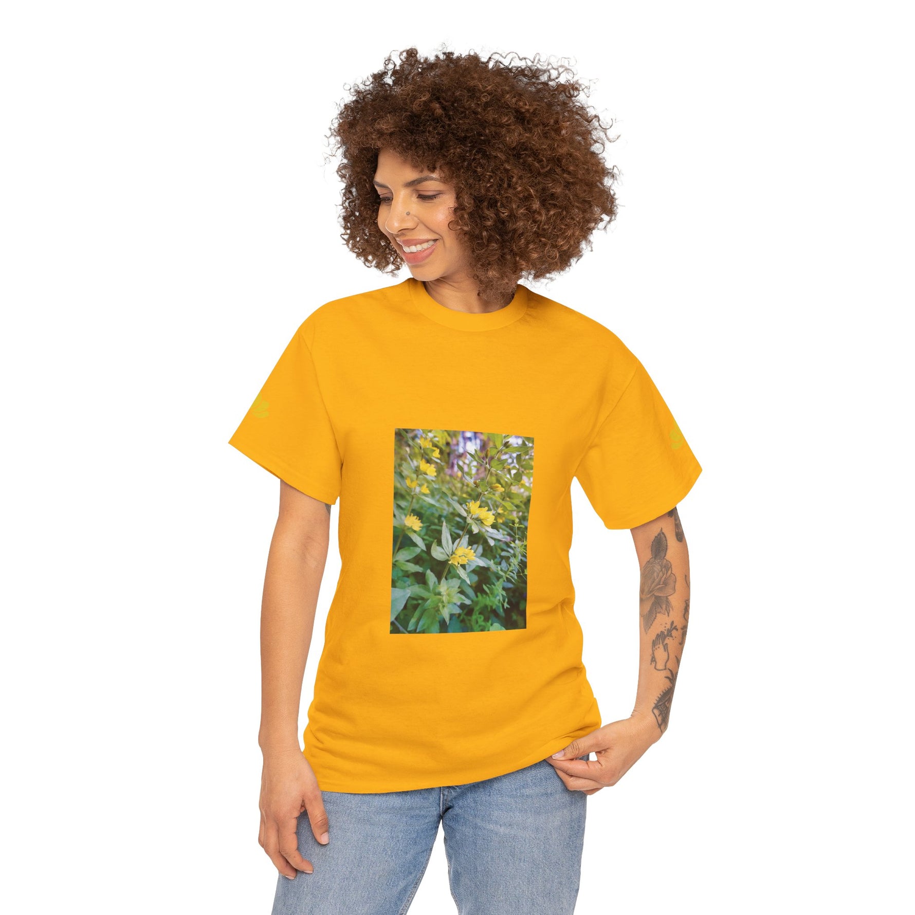 Unisex Heavy Cotton Tee - Flower of Lysimachia