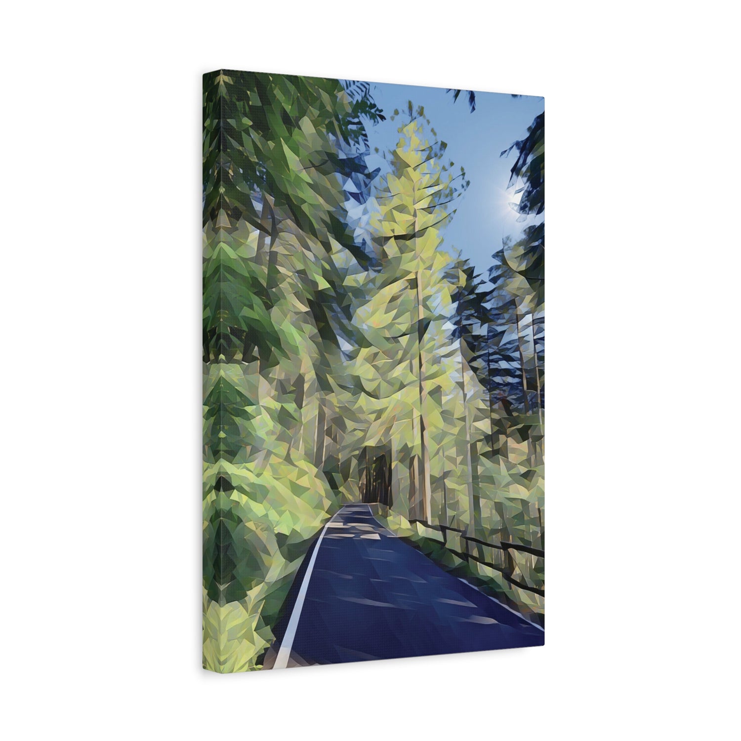 Stretched Matte Canvas - Poly Art - Forest (Variant 05)