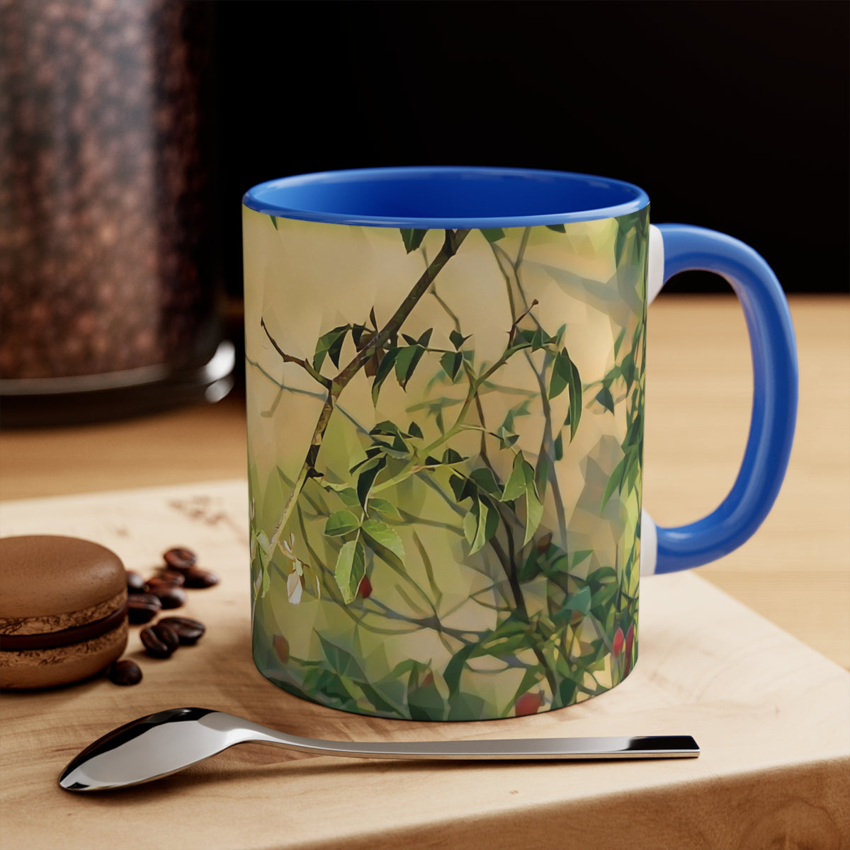 Mug 11oz - Poly Art - Rosehip plant (Variant 1)