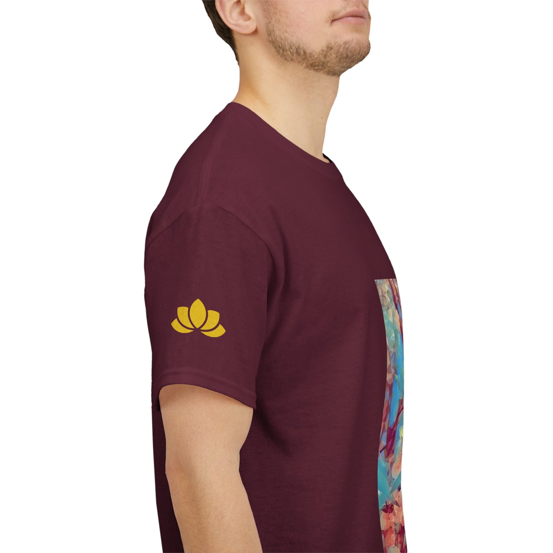 Unisex Heavy Cotton Tee - Poly Art - Apple's Tree Flower (Variant 3)