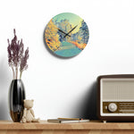 Acrylic Wall Clock - Poly Art - Forest (Variant 06)