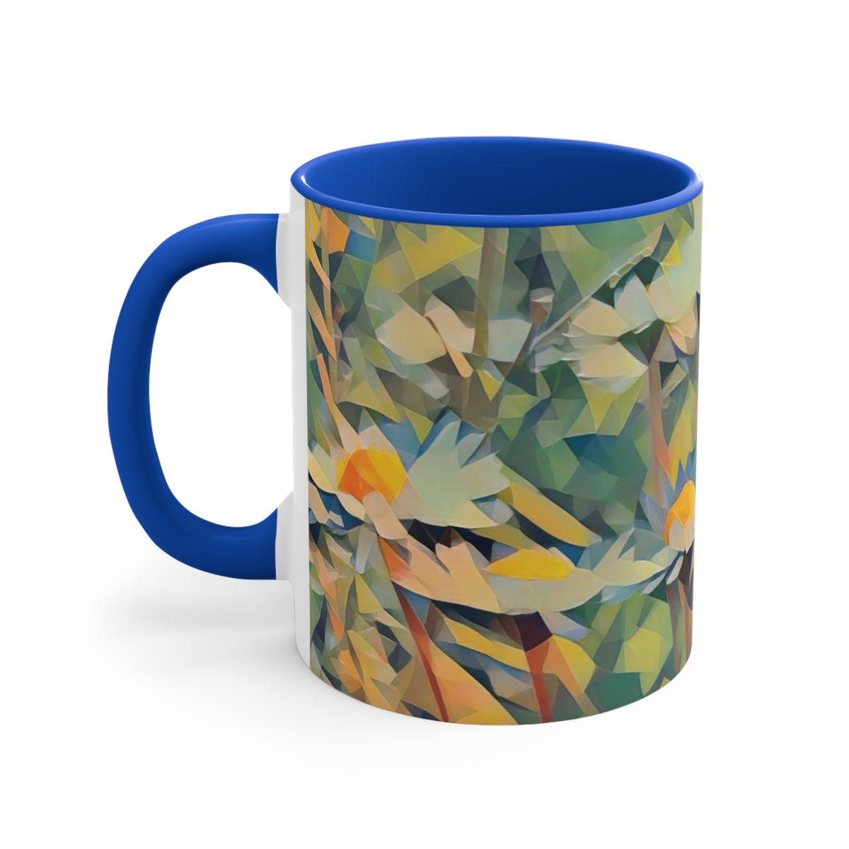 Mug 11oz - Poly Art - Flower of Daisies (Variant 02)