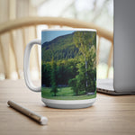 Ceramic White Cup 15oz - Tree in a lawn