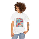 Unisex Heavy Cotton Tee - Poly Art - Apple's Tree Flower (Variant 3)