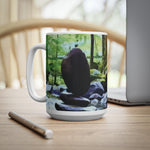 Ceramic White Cup 15oz - Stone Balance (Variant 3)