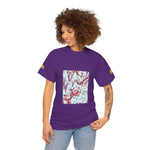 Unisex Heavy Cotton Tee - Poly Art - Apple's Tree Flower (Variant 4)