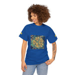 Unisex Heavy Cotton Tee - Poly Art - Flower of Euphorbia Helioscopia