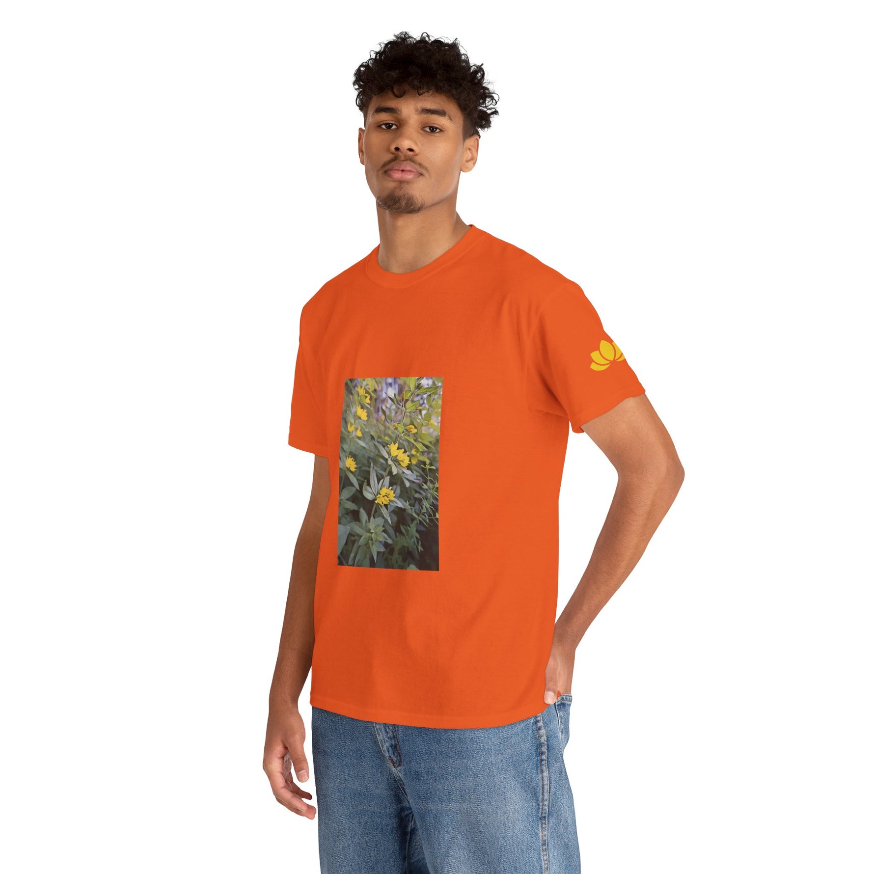 Unisex Heavy Cotton Tee - Poly Art - Flower of Lysimachia
