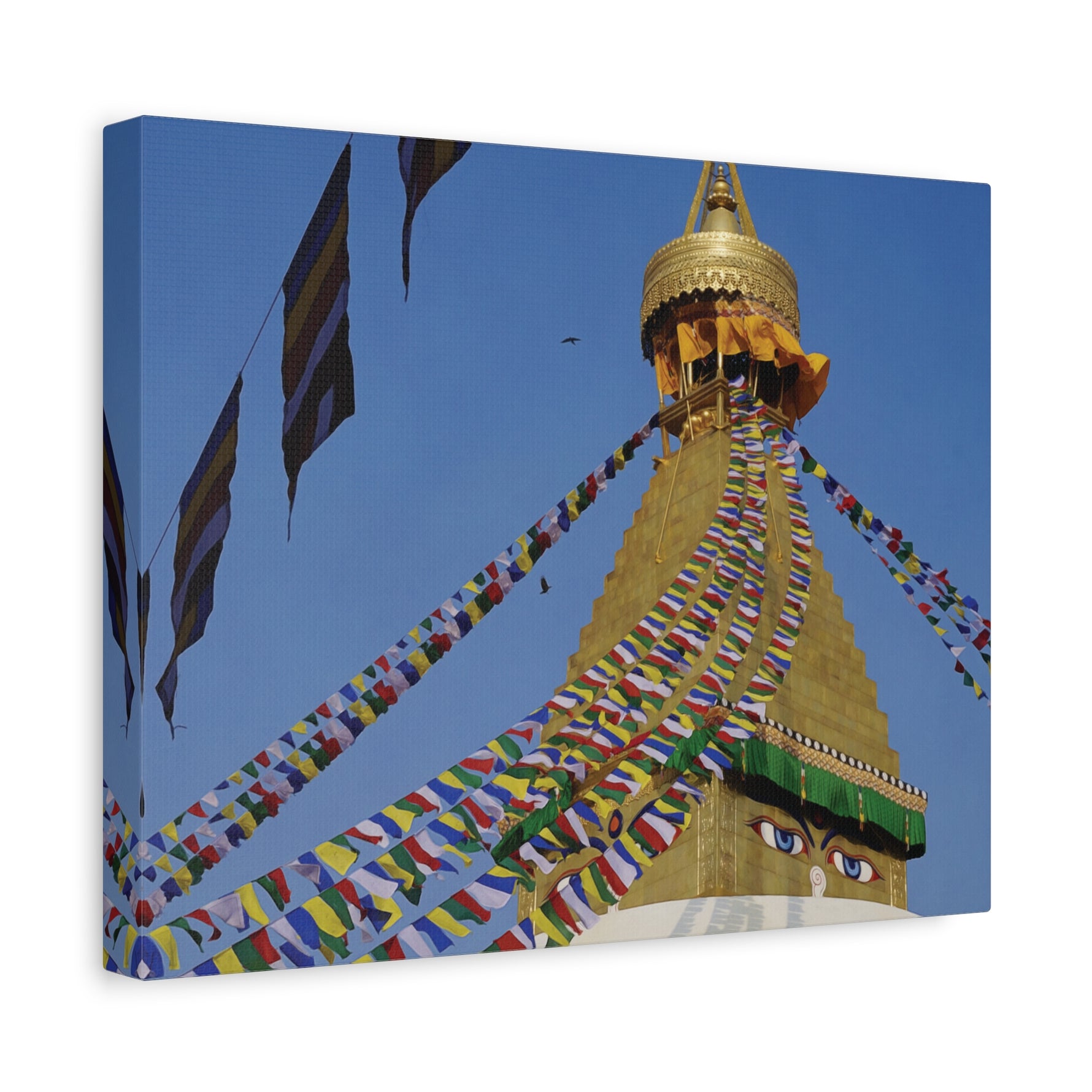 Stretched Matte Canvas - Nepal, Stupa with Buddha's Eyes (Variant 1)