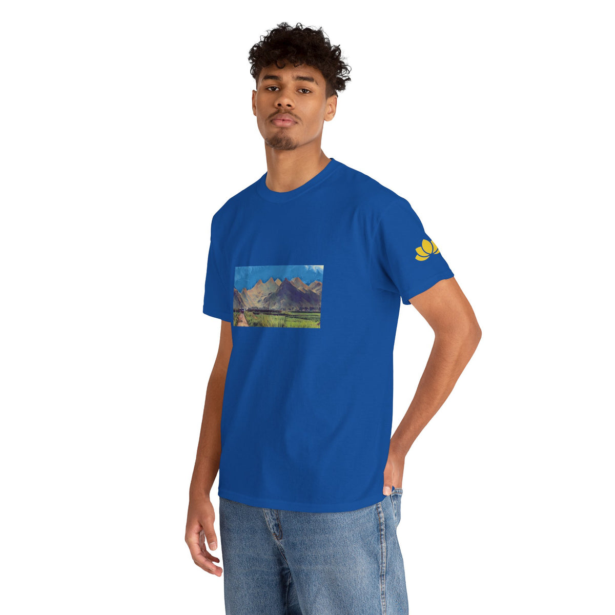 Unisex Heavy Cotton Tee - Poly Art - China's Guilin Hills