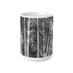 Ceramic White Cup 15oz - Bamboo (B&W Variant)