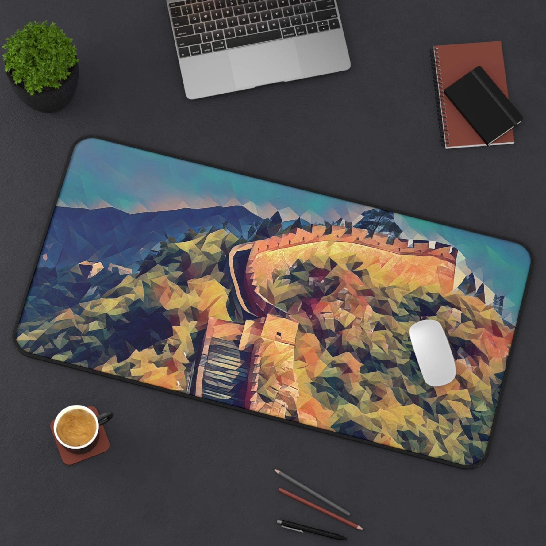 Desk Mat - Poly Art - China's Great Wall (Variant 2)