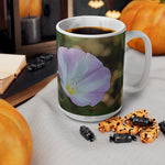 Ceramic White Cup 15oz - Flower of Convolvulus Arvensis/Vilucchio
