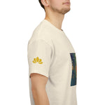 Unisex Heavy Cotton Tee - Poly Art - Forest Sunset (Variant 1)