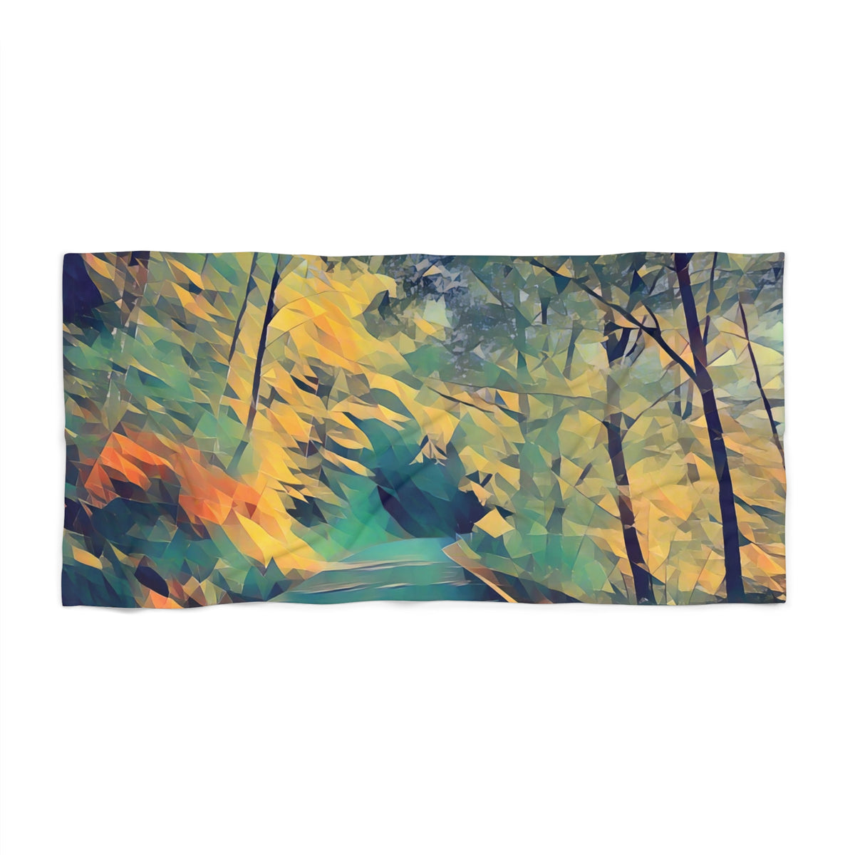 Beach Towel – Poly Art - Forest (Variant 01)
