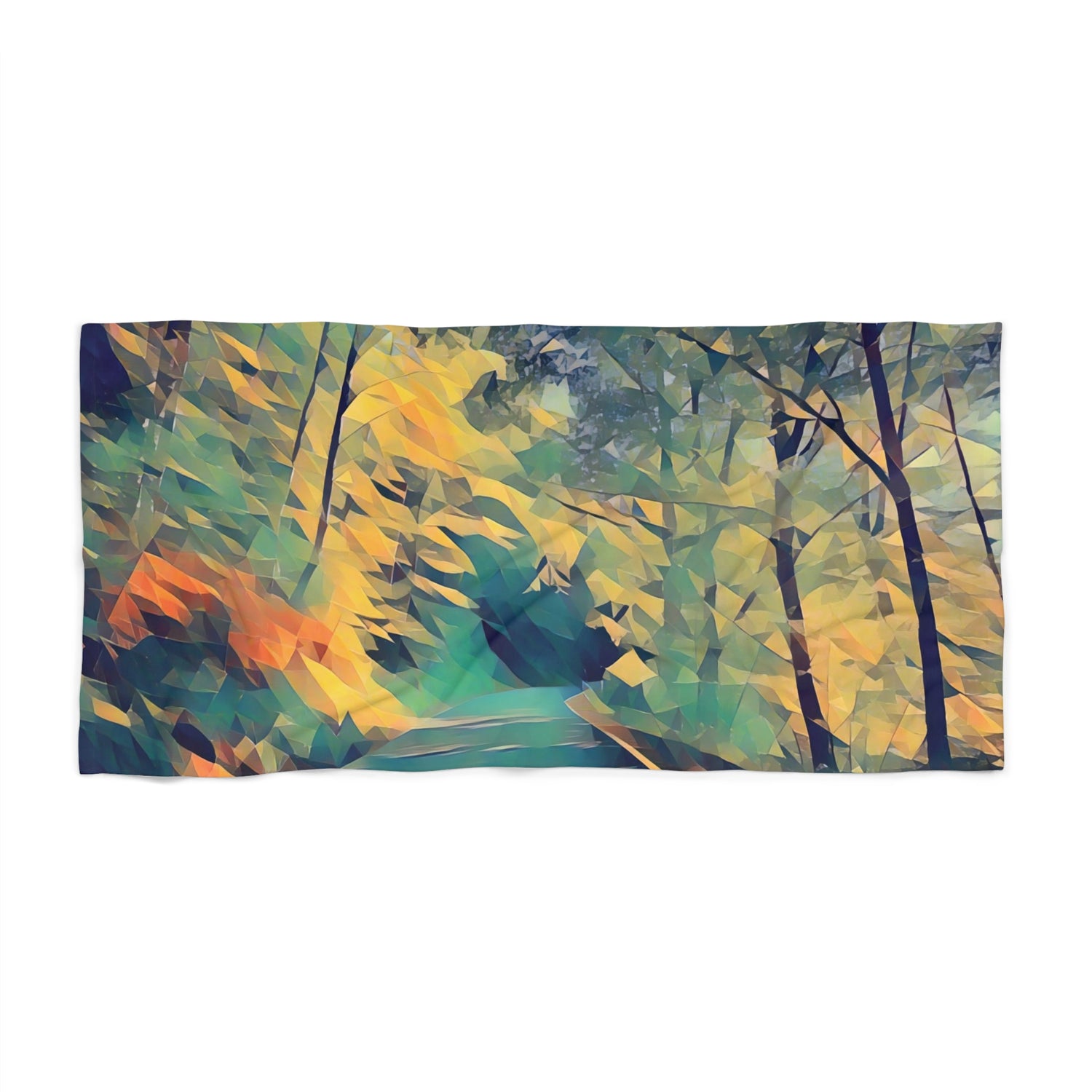 Beach Towel – Poly Art - Forest (Variant 01)