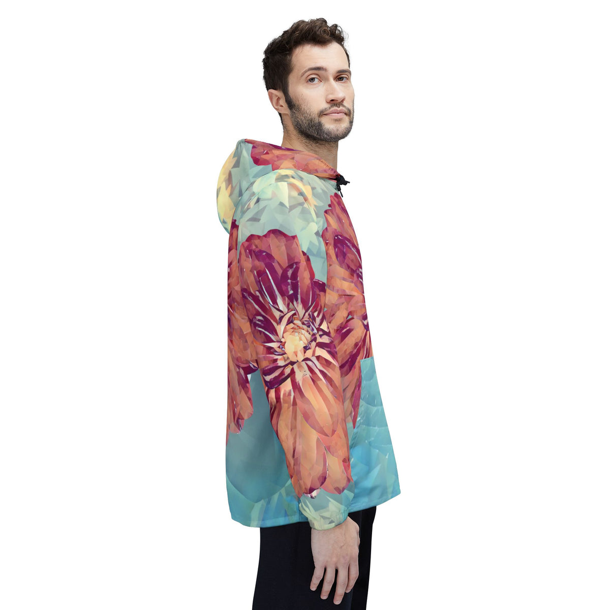 Windbreaker Jacket - Poly Art - Flower of Dahlia (Variant 1)