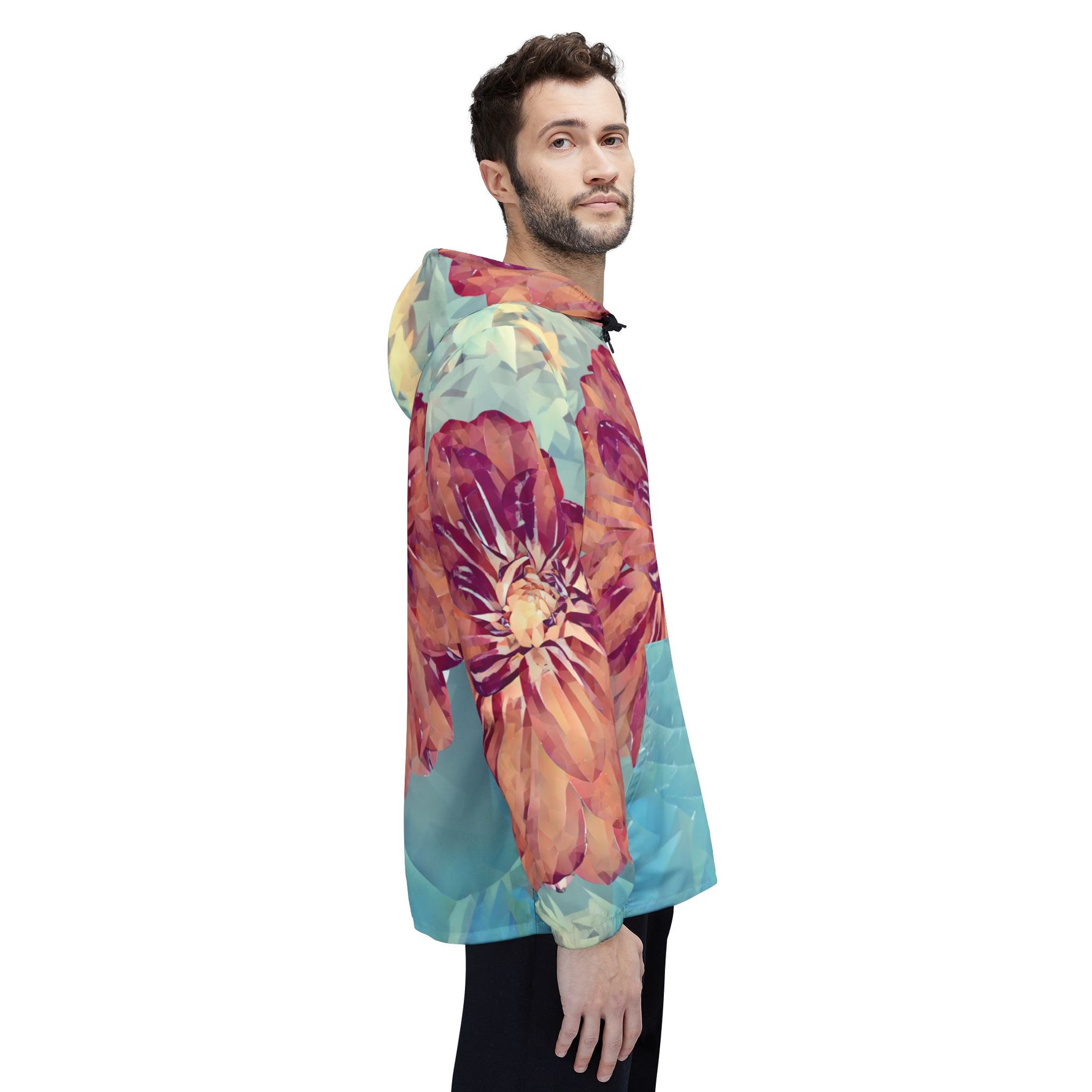 Windbreaker Jacket - Poly Art - Flower of Dahlia (Variant 1)