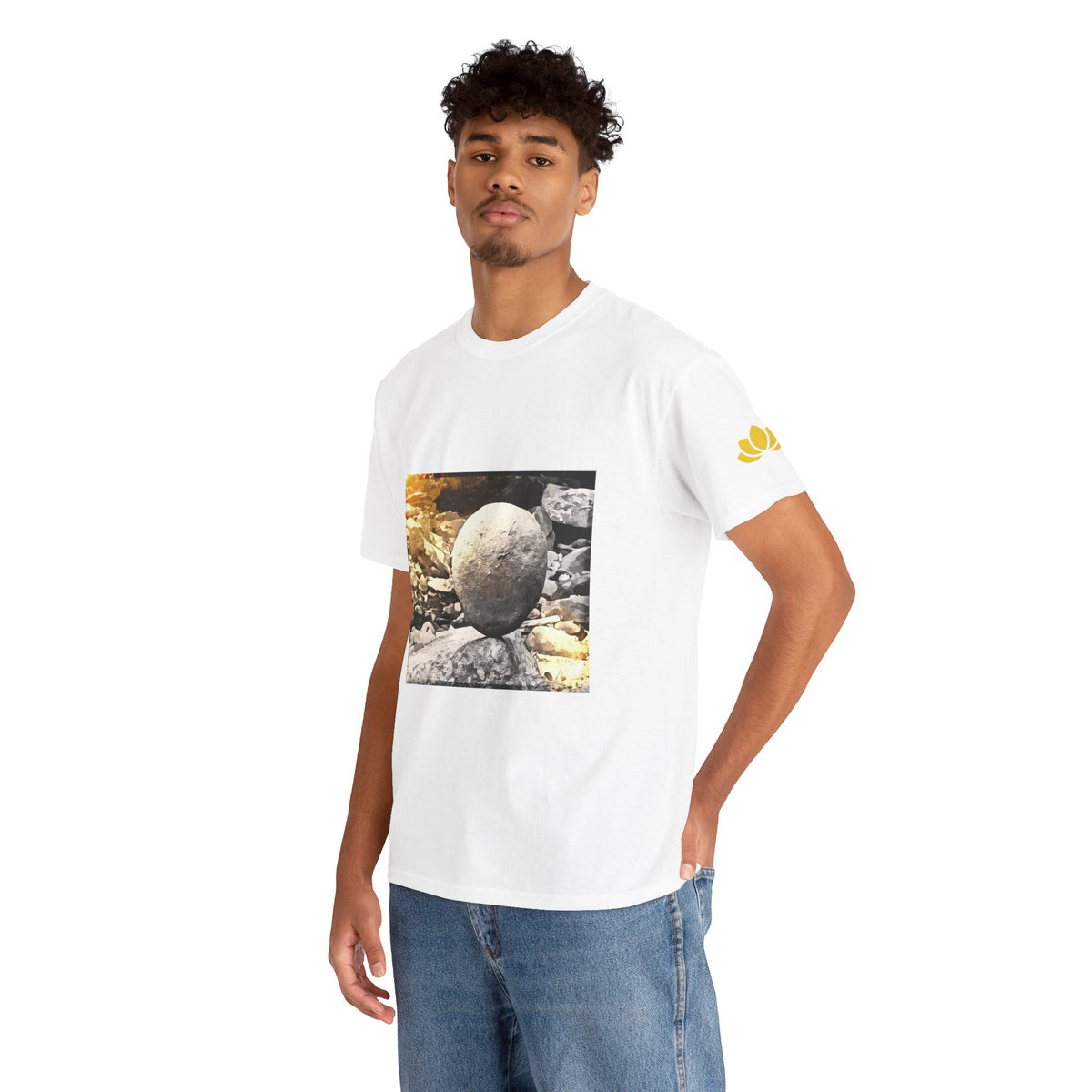 Unisex Heavy Cotton Tee - Stone Balance (Variant 1)
