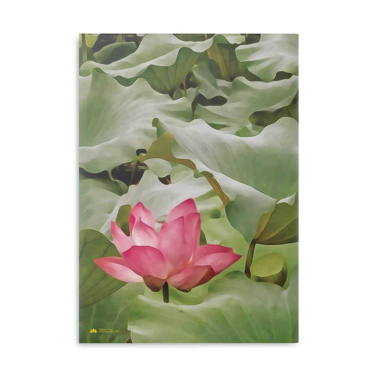 Hardcover Notebook with Puffy Covers - Flower of Lotus