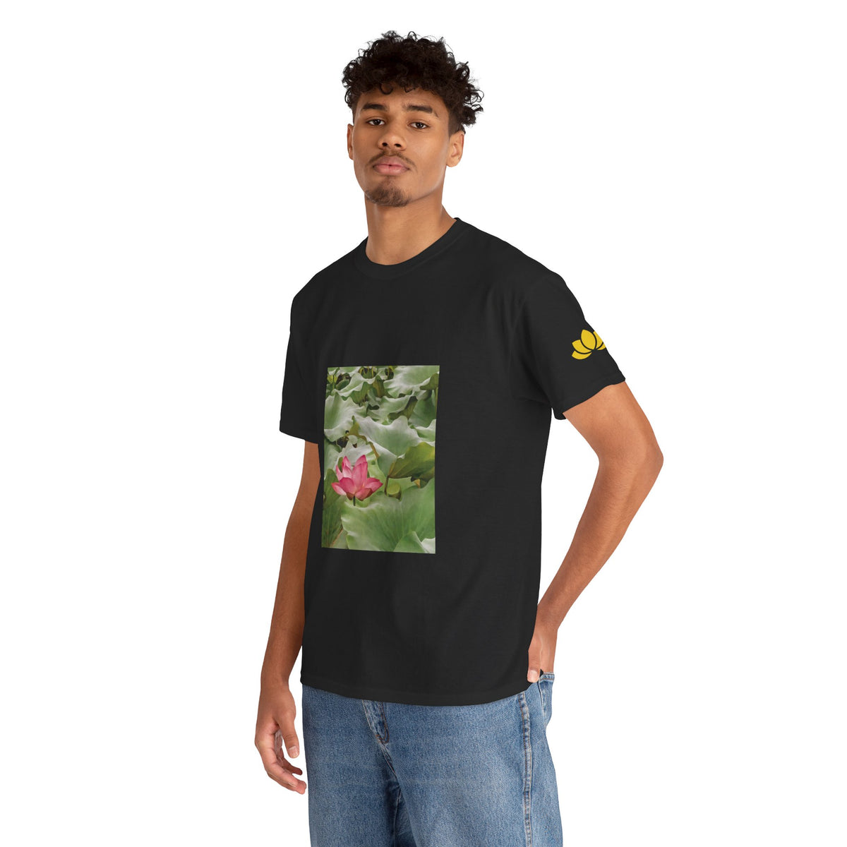 Unisex Heavy Cotton Tee - Flower of Lotus (Variant 1)
