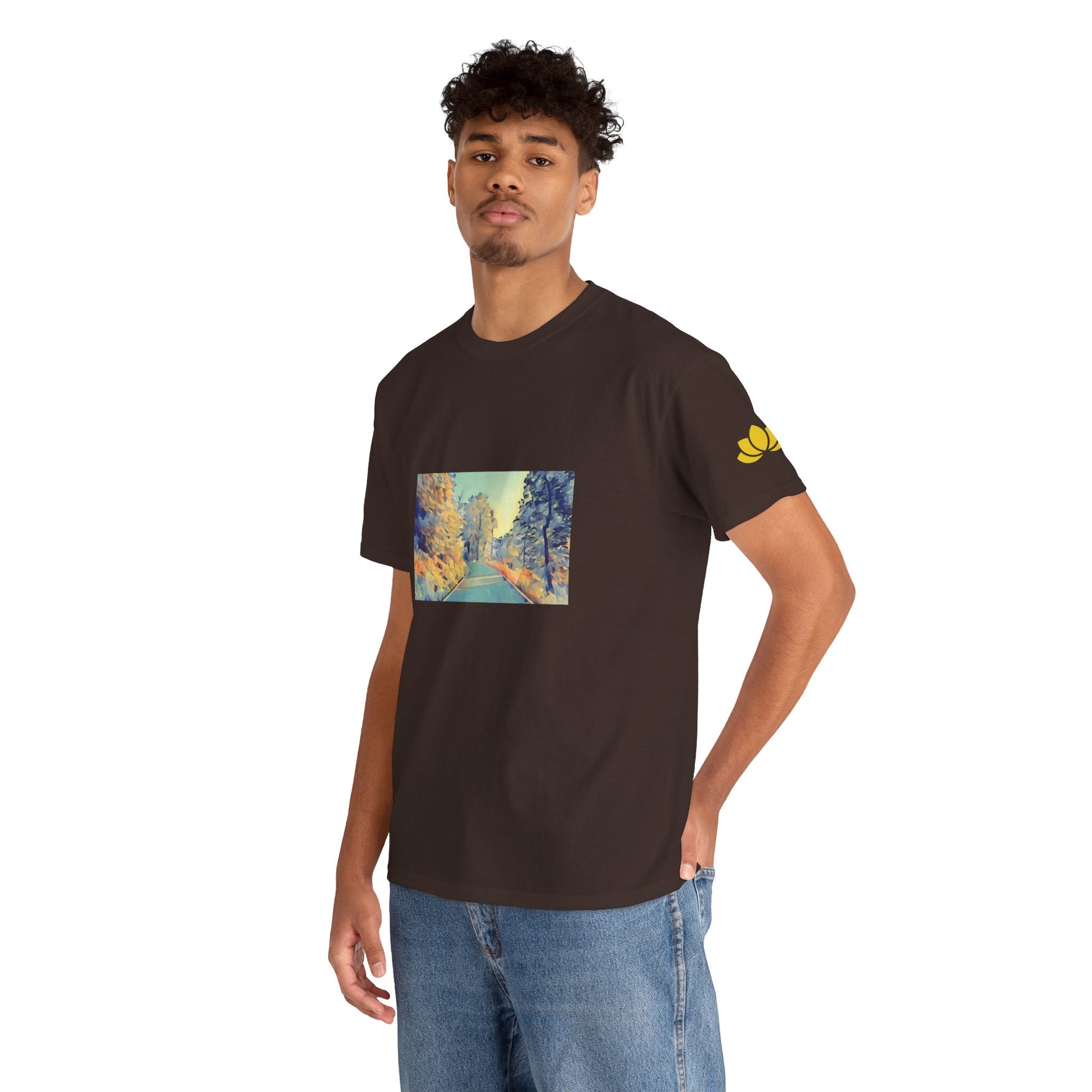 Unisex Heavy Cotton Tee - Poly Art - Forest (Variant 3)