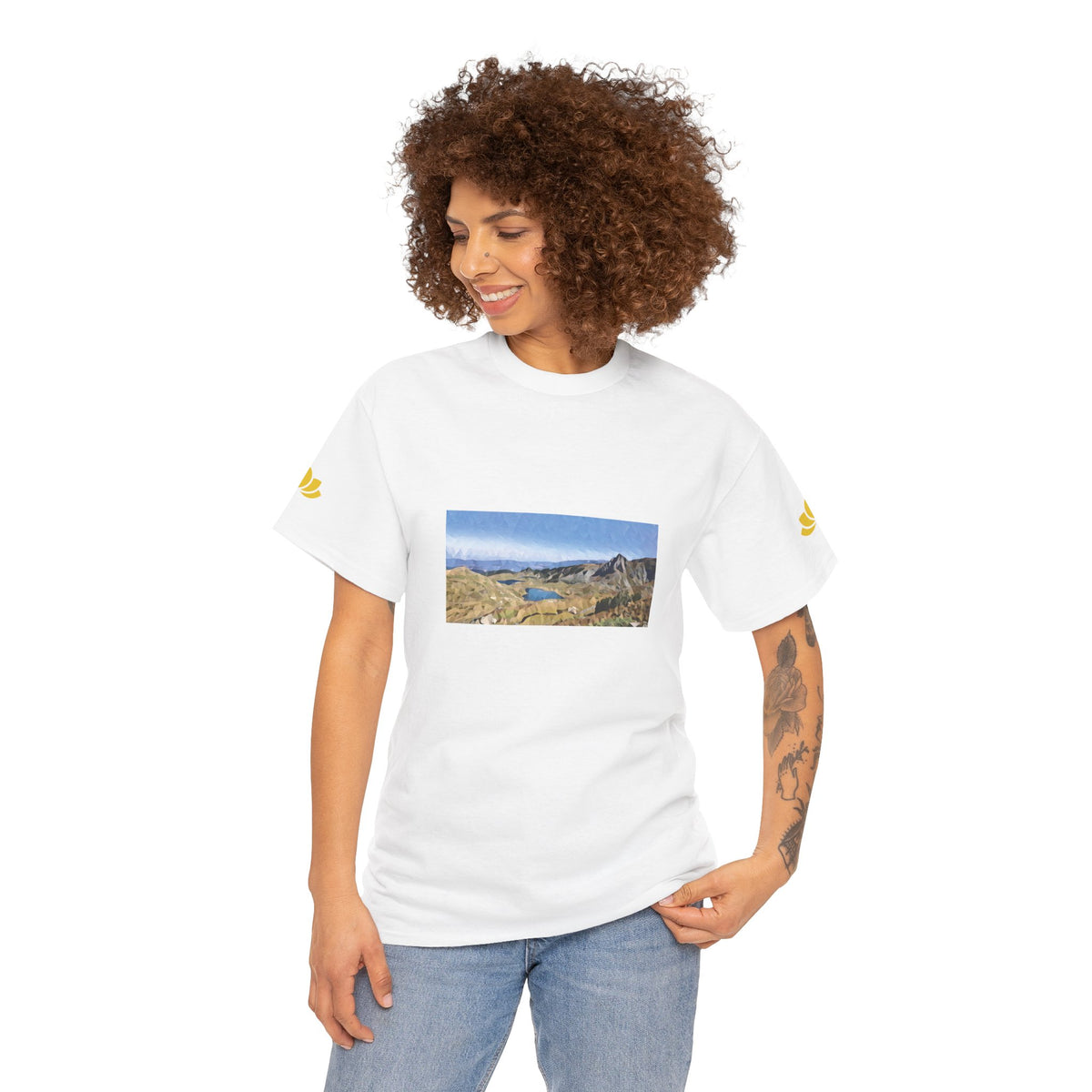 Unisex Heavy Cotton Tee - Poly Art - Rila Lakes