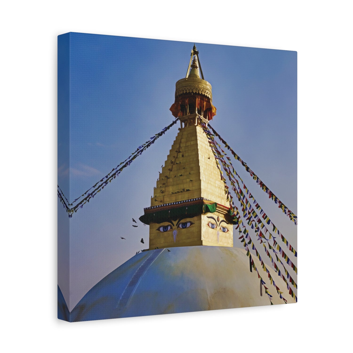 Stretched Matte Canvas - Nepal, Stupa with Buddha's Eyes (Variant 6)