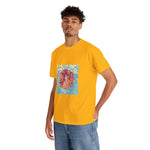 Unisex Heavy Cotton Tee - Poly Art - Flower of Dahlia (Variant 1)