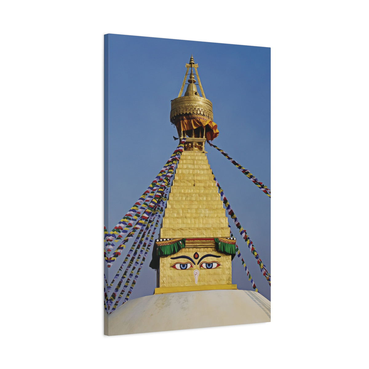 Stretched Matte Canvas - Nepal, Stupa with Buddha's Eyes (Variant 5)