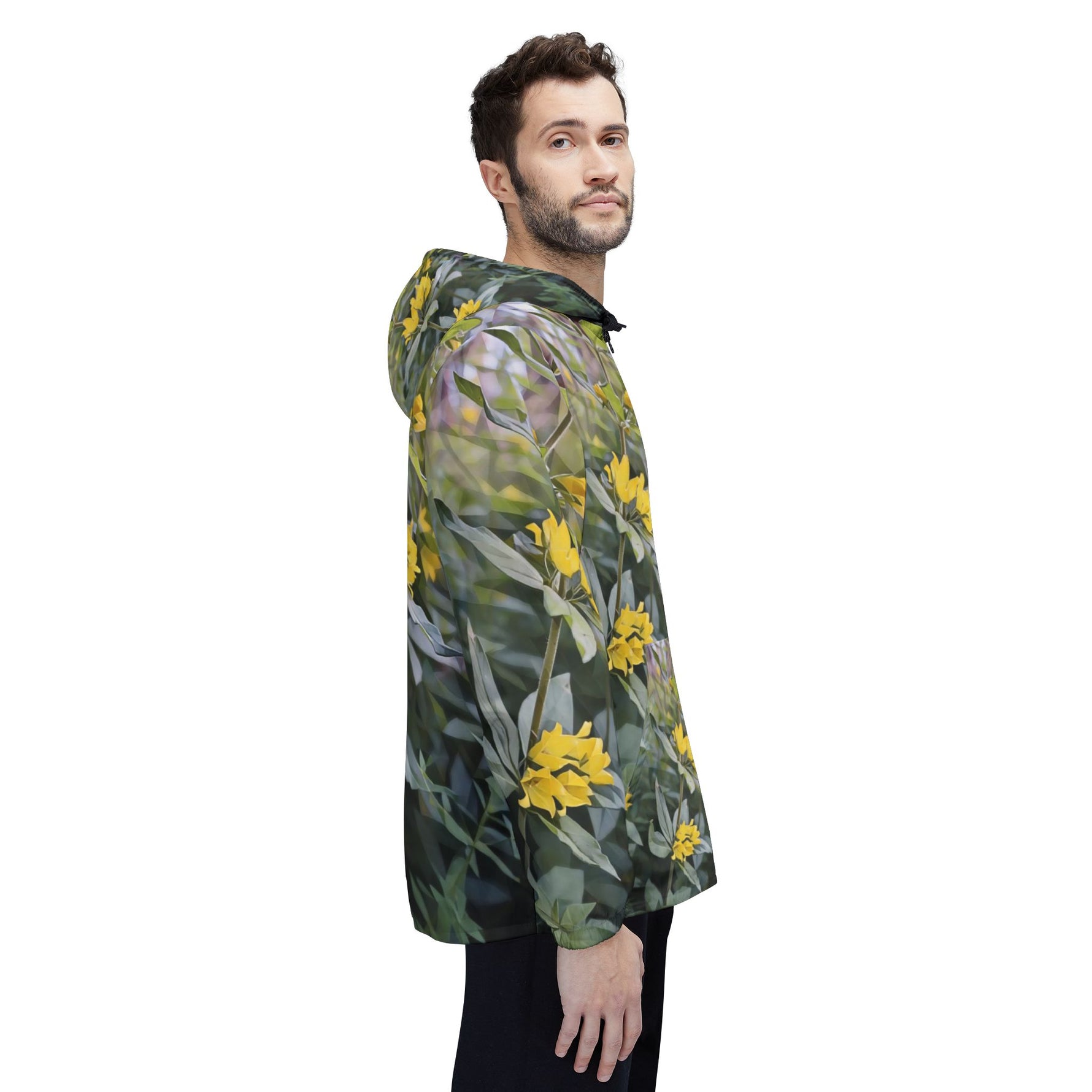 Windbreaker Jacket - Poly Art - Flower of Lysimachia