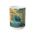 Ceramic White Cup 15oz - Poly Art - Forest (Variant 01)