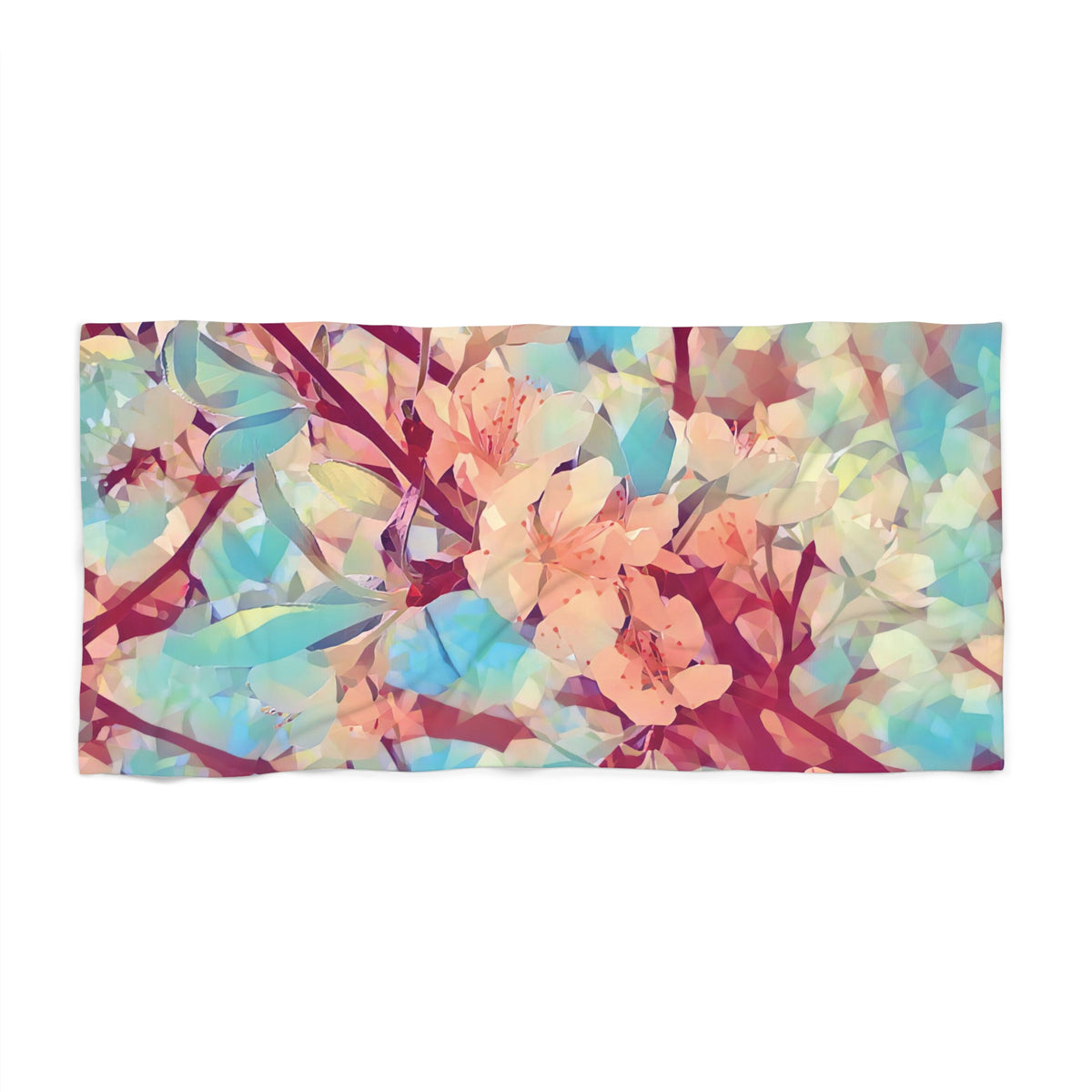 Beach Towel – Poly Art - Apple's Tree Flower (Variant 03)