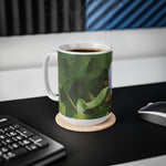 Ceramic White Cup 15oz - Flower of Convolvulus Arvensis/Vilucchio