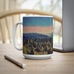 Ceramic White Cup 15oz - Poly Art - Tuscan Landscape (Variant 1)