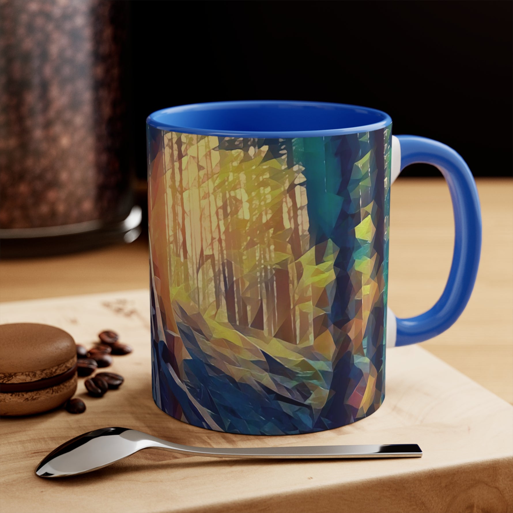 Mug 11oz - Poly Art - Forest, a Path (Variant 1)