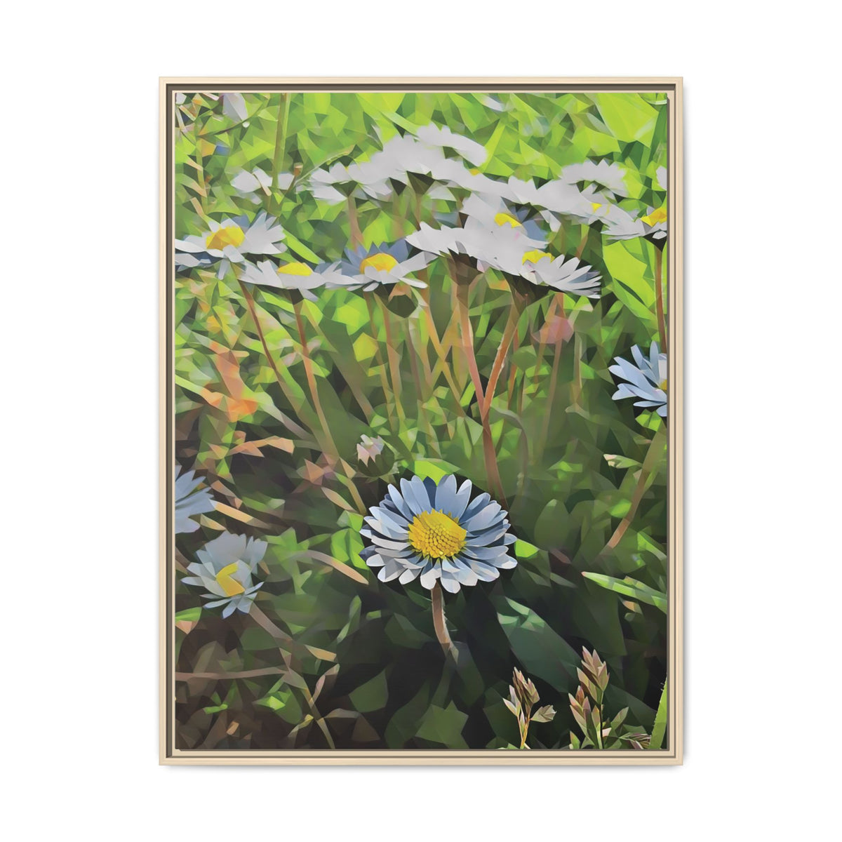 Daisy | Poly Art | Framed Canvas