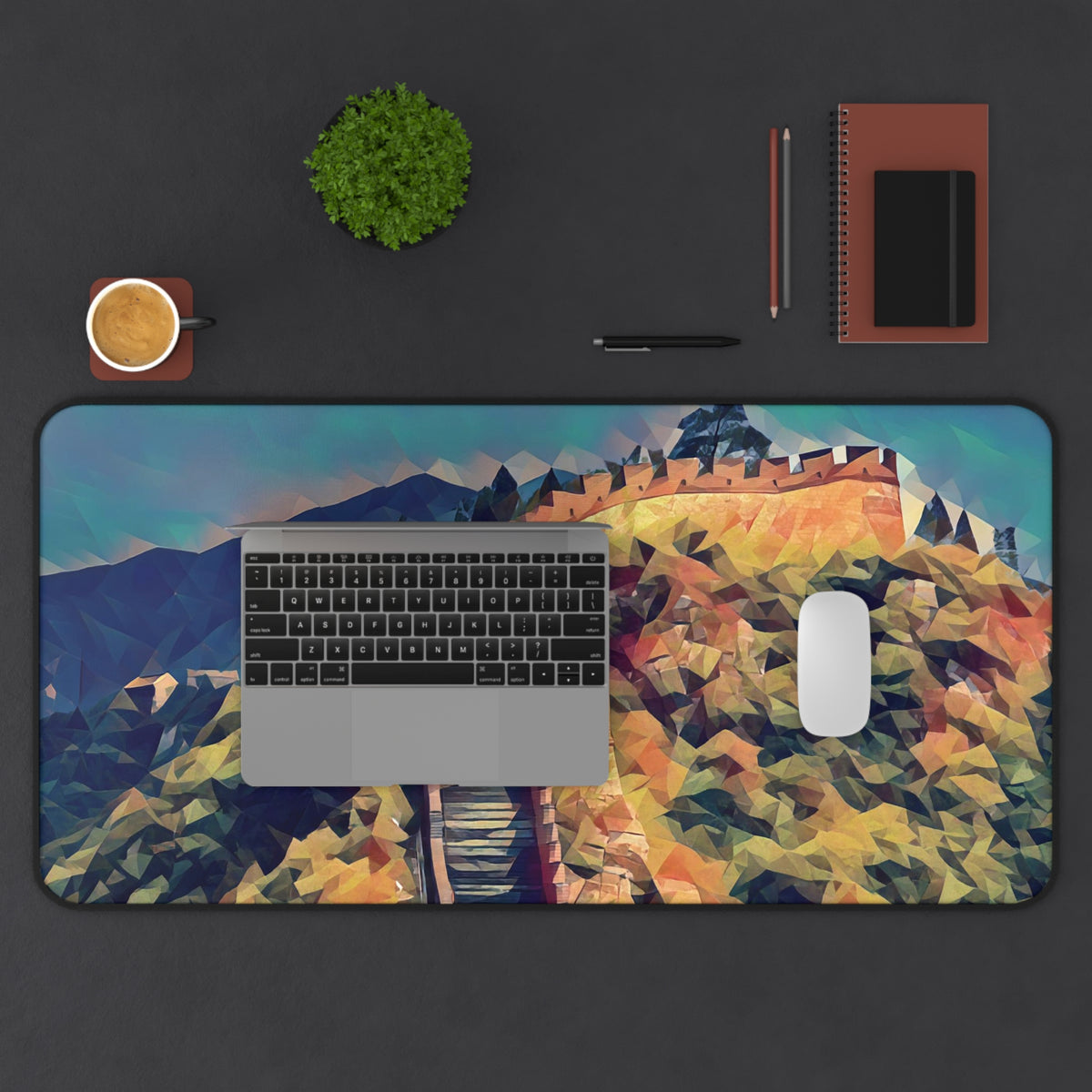 Desk Mat - Poly Art - China's Great Wall (Variant 2)