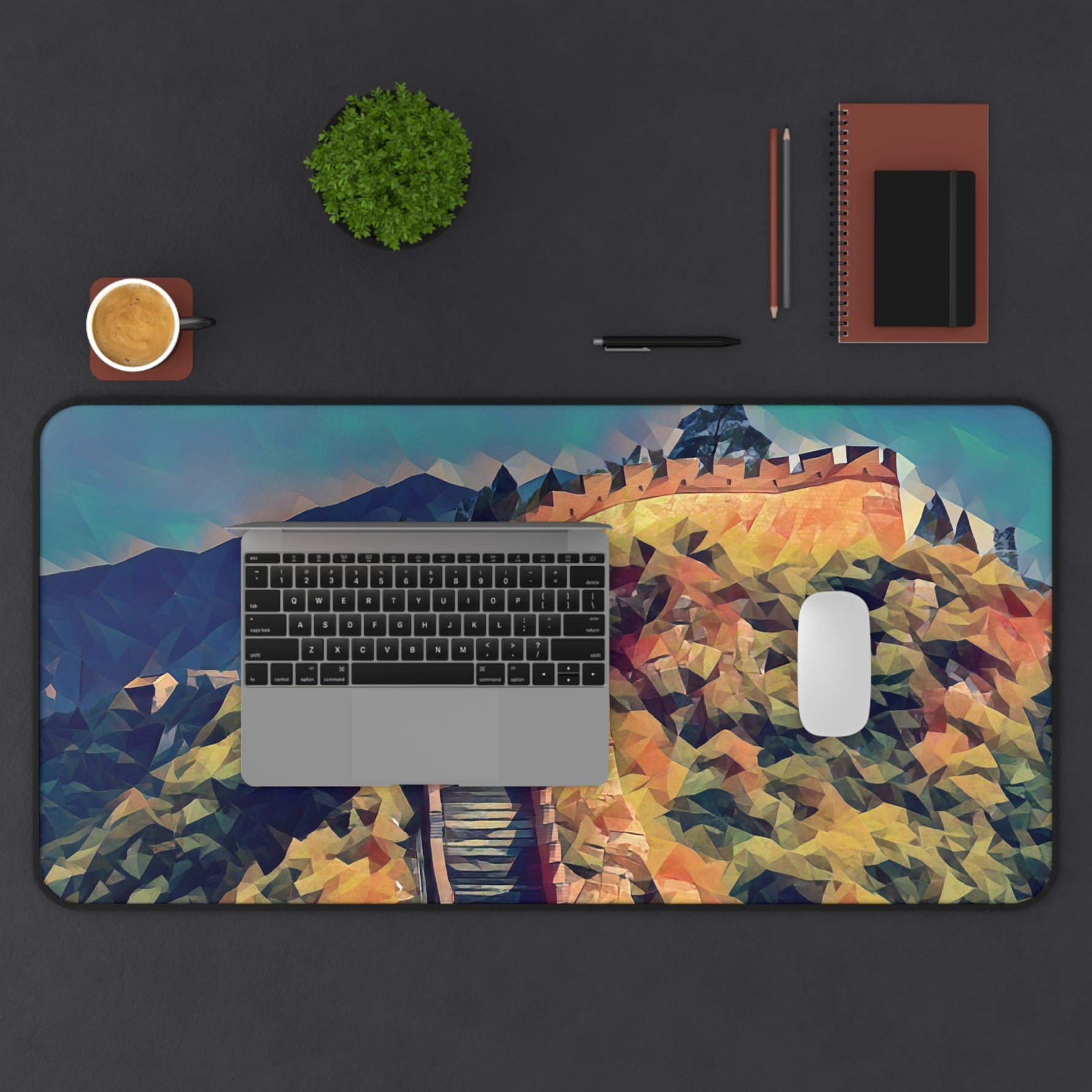Desk Mat - Poly Art - China's Great Wall (Variant 2)