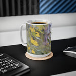 Ceramic White Cup 15oz - Poly Art - Flower of Lysimachia (Variant 2)