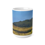 Ceramic White Cup 15oz - Tuscan Landscape (Variant 1)