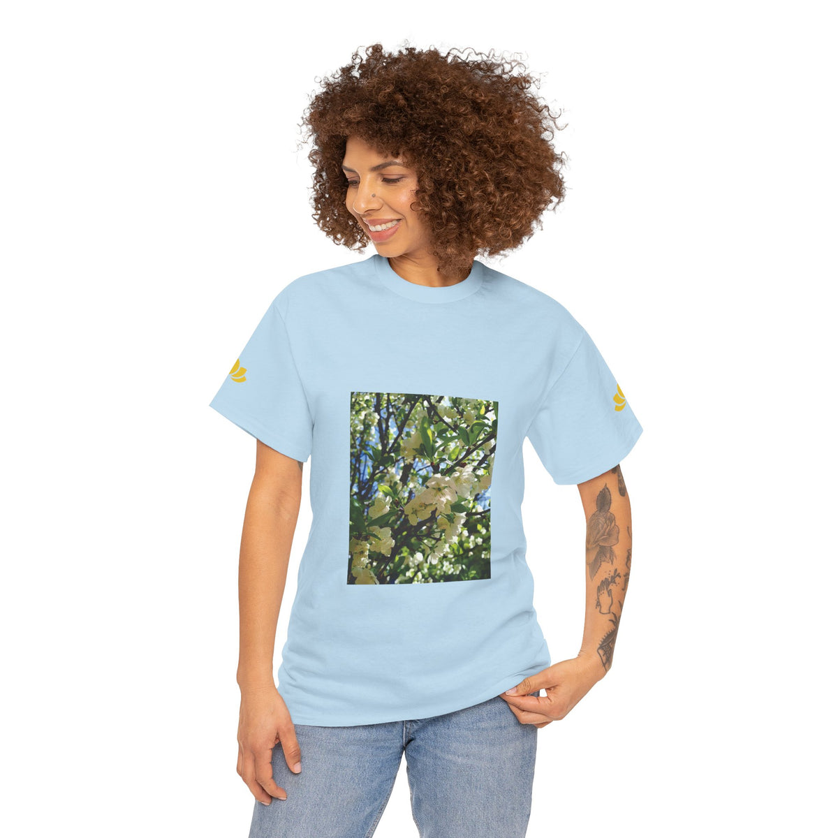 Unisex Heavy Cotton Tee - Apple's Tree Flower