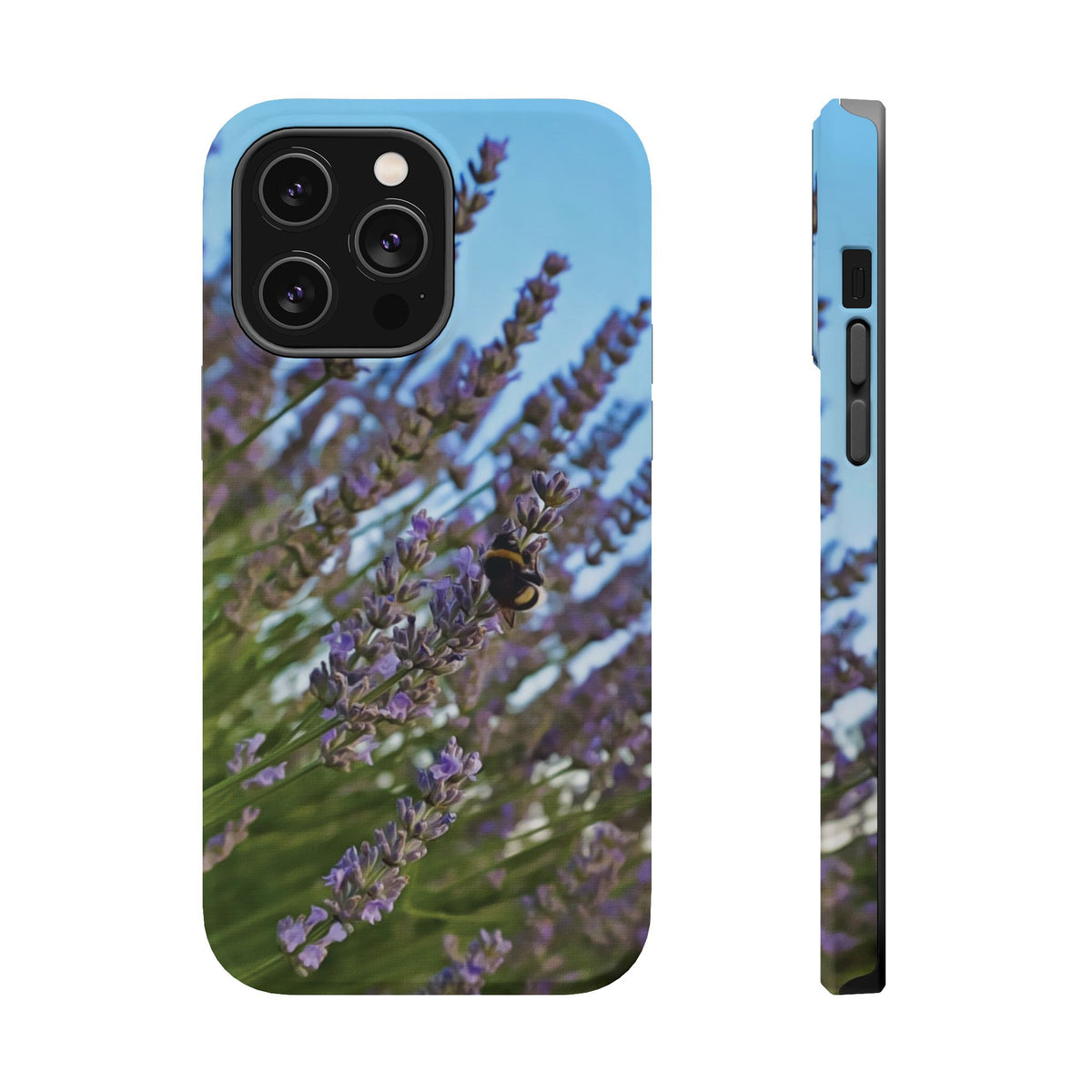 Magnetic Tough Phone Case - Flower of Lavender with Bombus