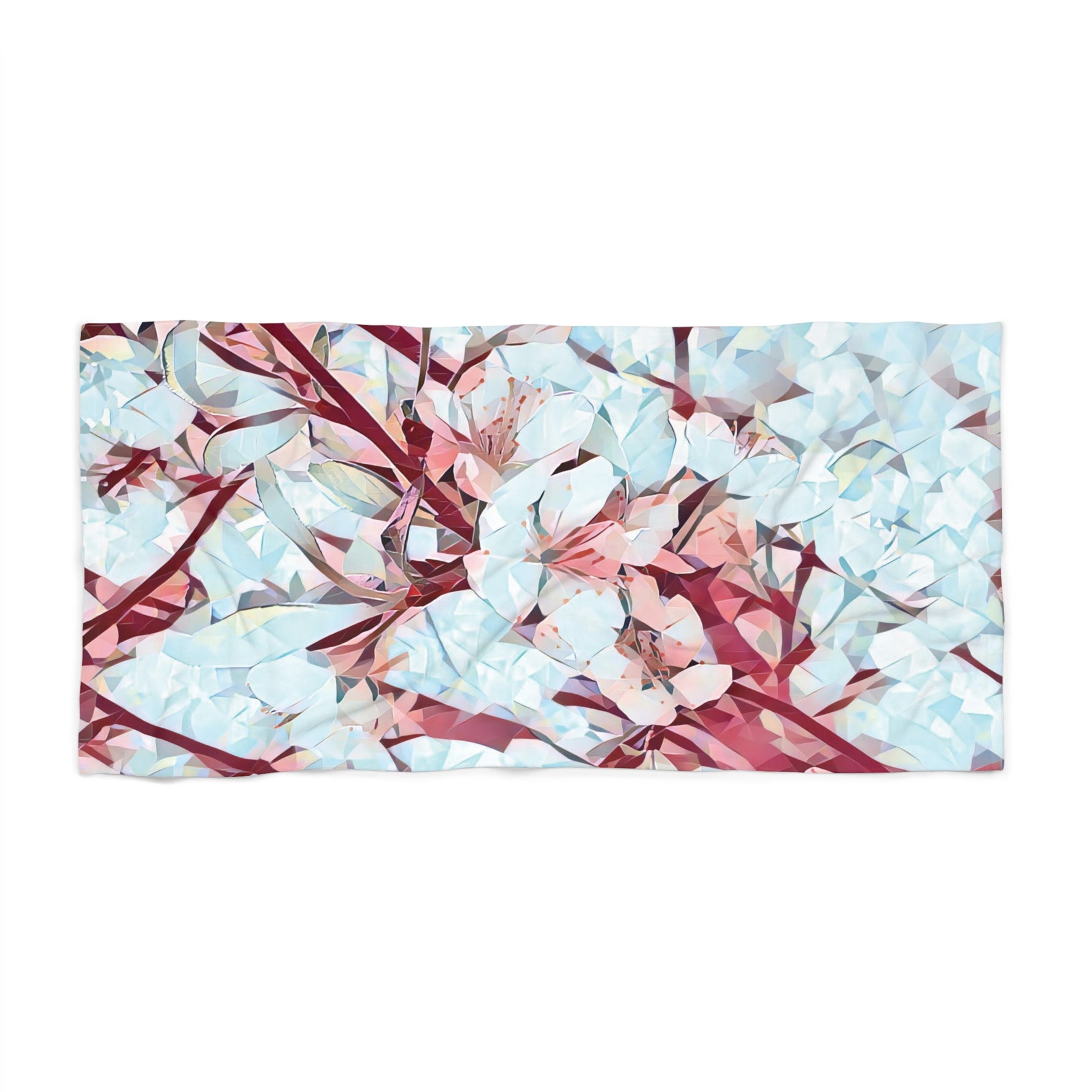 Beach Towel – Poly Art - Apple's Tree Flower (Variant 04)