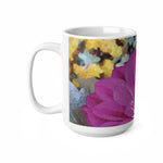 Ceramic White Cup 15oz - Flower of Dahlia