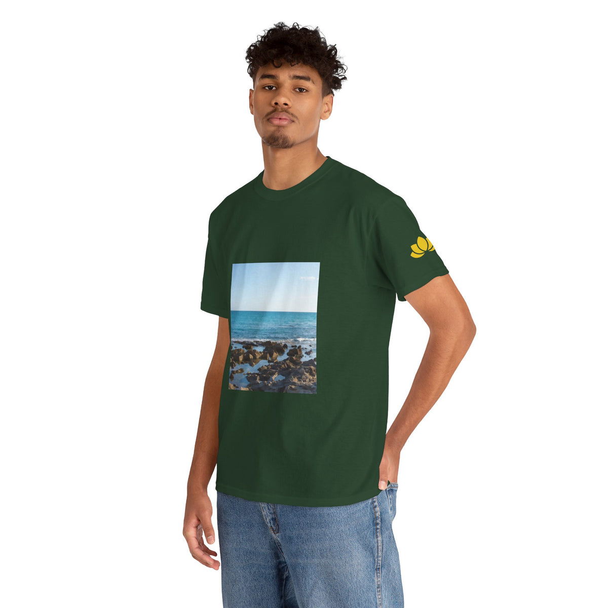 Unisex Heavy Cotton Tee - Sea (Variant 6)